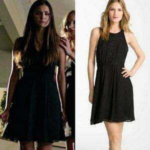 Theory "Keresa" Black Abstract Burnout Dress